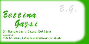 bettina gazsi business card